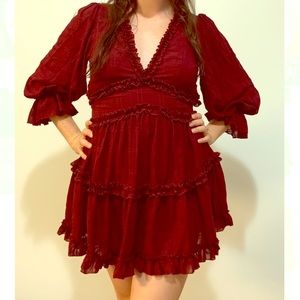 Magenta Holiday Minidress